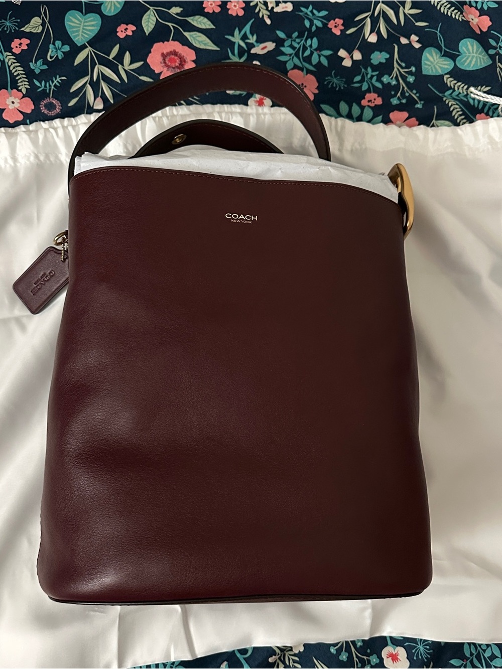 Coach Bleecker Merlot Bucket Bag - Picture 2 of 9